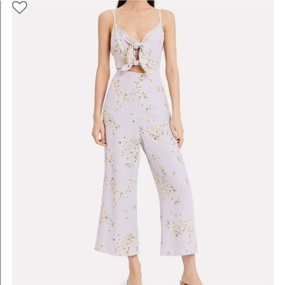 Intermix Floral Octavia Lilac Jumpsuit Size 2 - Picture 1 of 13